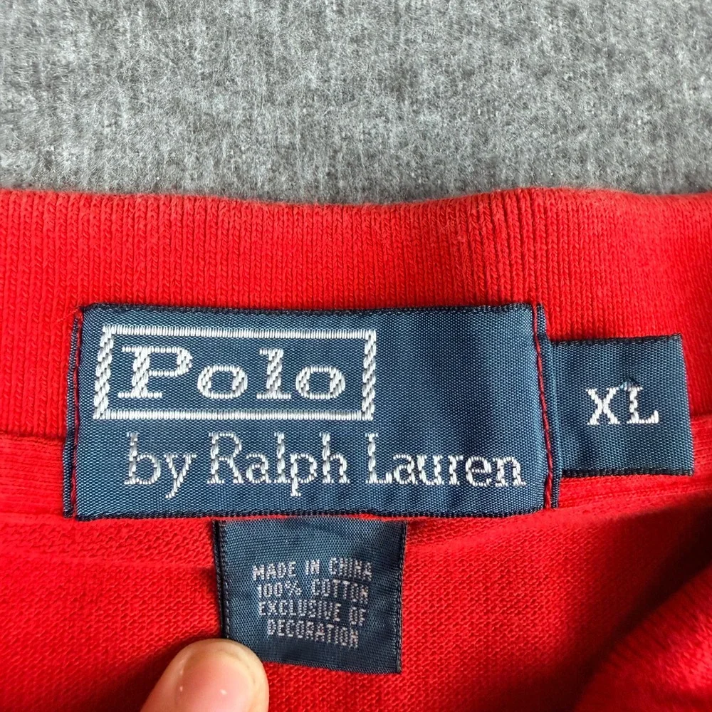 Polo Ralph Lauren Men's Size XL Classic Fit Mesh Polo Collared Shirt‎ Red